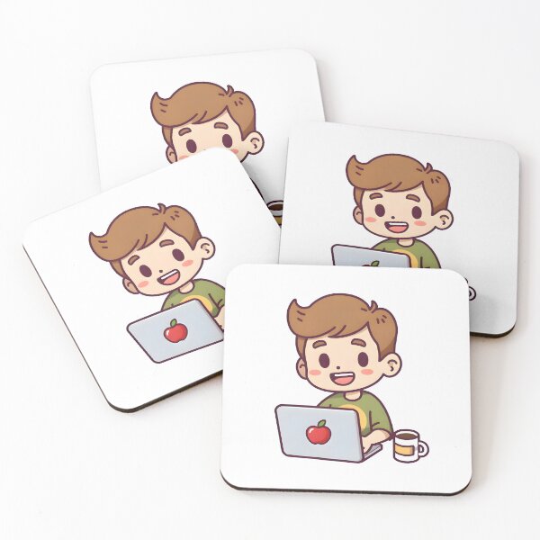 Item preview, Coffee & Code – Cute Programmer Cartoon Illustration designed and sold by Trendymart-shop.