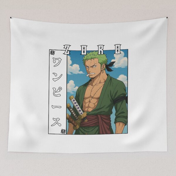 Item preview, Three Sword Samurai Warrior – Anime Style Swordsman Art designed and sold by lamiarte.