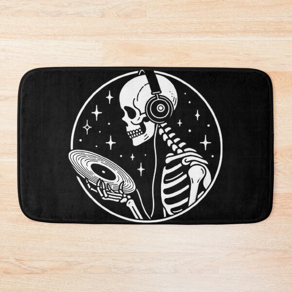 Item preview, Gothic Skeleton Listening to Music – Cozy Dark Line Art designed and sold by Roberta Calabrese.