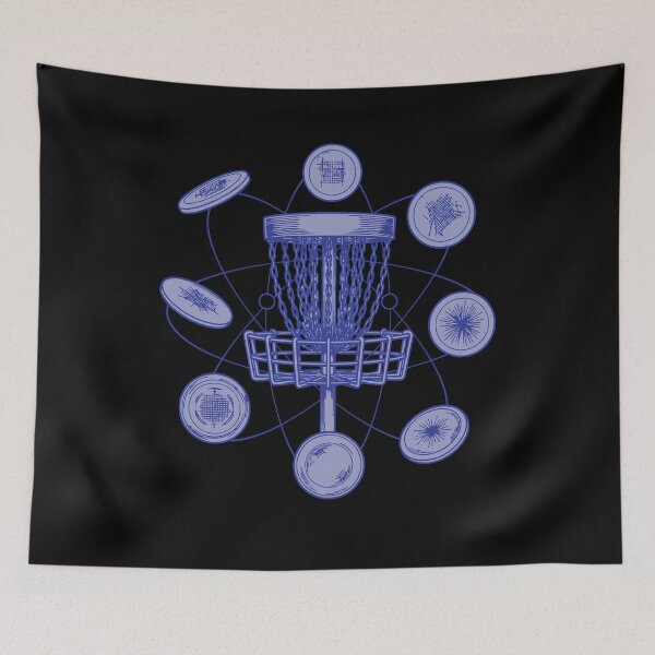 Item preview, Disc Golf Basket like an atom With Flying Discs designed and sold by LuminOrb.