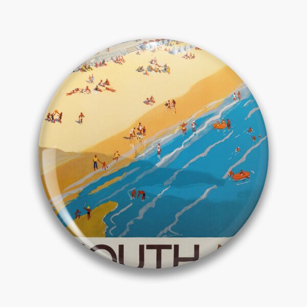 Item preview, Barmouth North Wales Coastal Beach Town Mountain Landscape Travel Poster : Vintage Artwork designed and sold by artofuniverse.