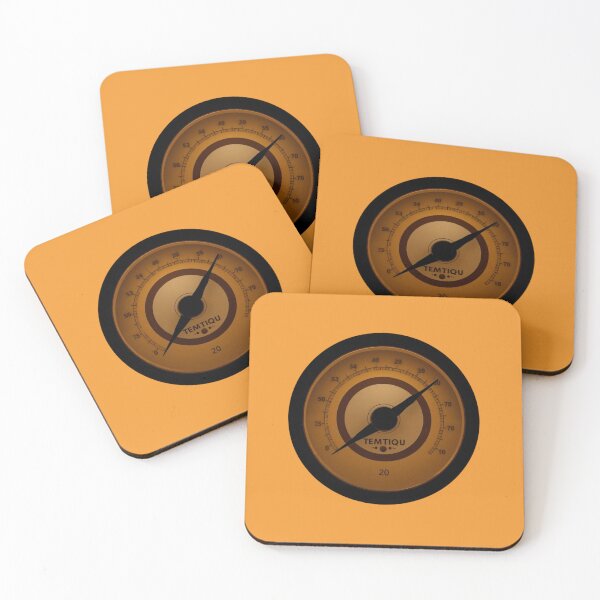 Item preview, Vintage round gauge thermometer with retro dials designed and sold by Rue Market.