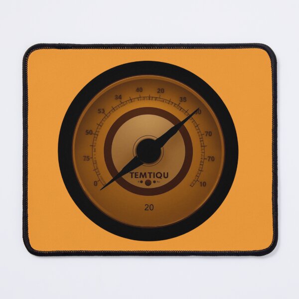 Item preview, Vintage round gauge thermometer with retro dials designed and sold by Rue Market.