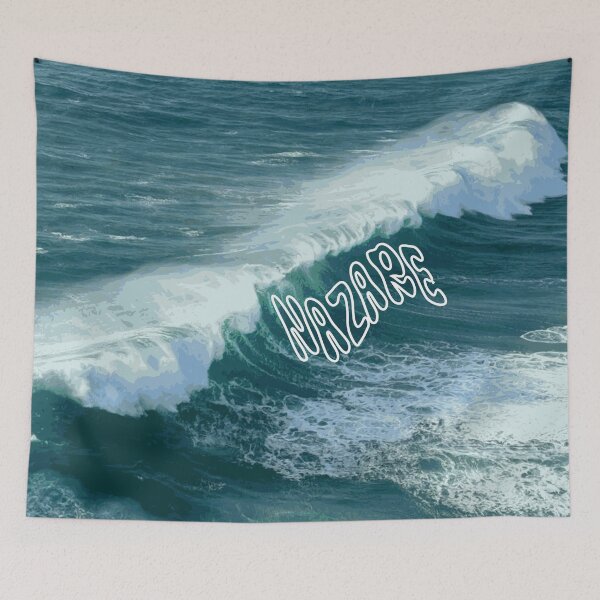 Item preview, Nazaré Wave Illustration | Big Wave Surf, Ocean, Surfing, Nazare, Portugal designed and sold by QShore.