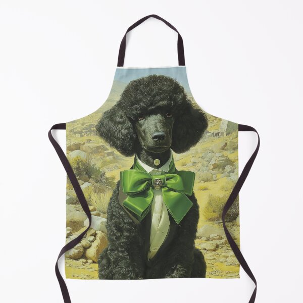 Item preview, Poodle with Green Bowtie in Desert designed and sold by lautir.