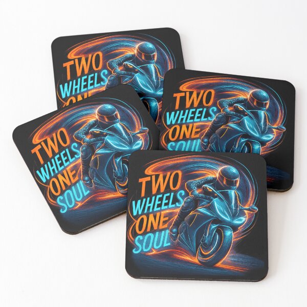 Item preview, Two Wheels One Soul - Neon Sportbike Racing Art designed and sold by MKreative Studio.