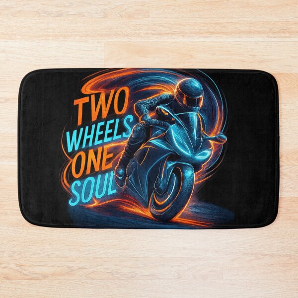 Item preview, Two Wheels One Soul - Neon Sportbike Racing Art designed and sold by MKreative Studio.