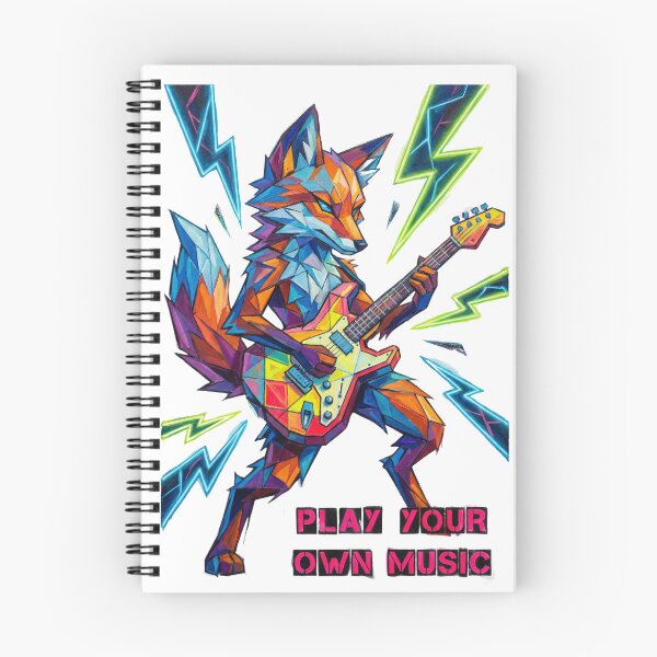 Item preview, Rockstar Fox - Live Loud Cubism designed and sold by Everyday Epics.