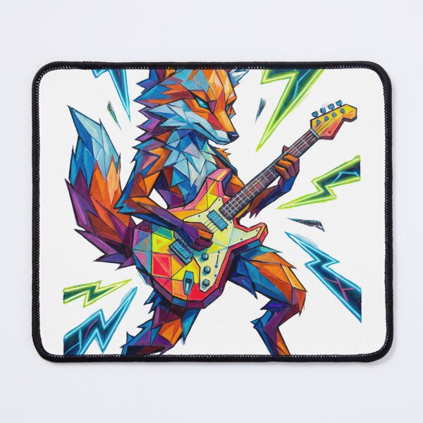 Item preview, Rockstar Fox - Live Loud Cubism designed and sold by Everyday Epics.