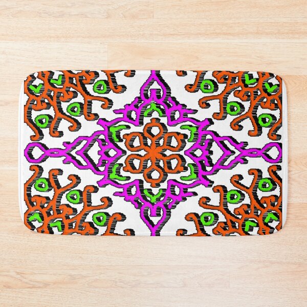 Item preview, "Radial Neon Mandala with Floral and Fractal Elements" designed and sold by nighttime1990.