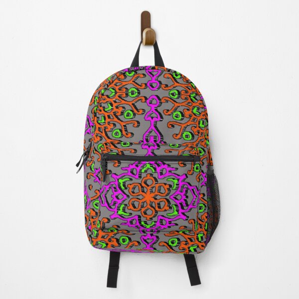 Item preview, "Radial Neon Mandala with Floral and Fractal Elements" designed and sold by nighttime1990.