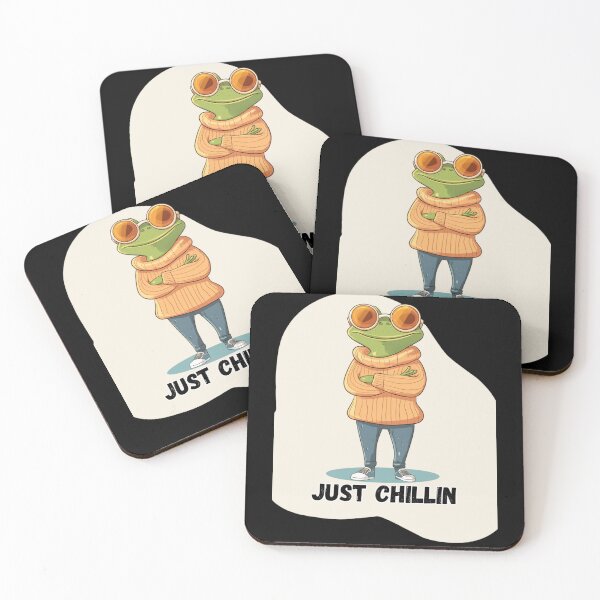 Item preview, Cool Frog Meme – Just Chillin Cute Cartoon Frog Aesthetic designed and sold by MiraLumeStudio.