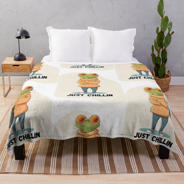 Item preview, Cool Frog Meme – Just Chillin Cute Cartoon Frog Aesthetic designed and sold by MiraLumeStudio.