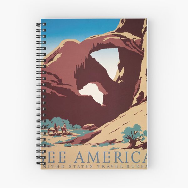 Item preview, See America Desert Rock Arch Landscape Horse Riders Travel Poster : Vintage Artwork designed and sold by artofuniverse.