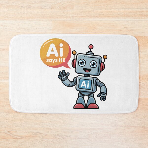 Item preview, AI Says Hi – Funny AI Robot Humor Sticker designed and sold by Trendymart-shop.