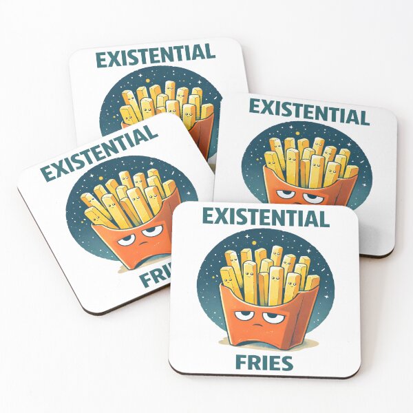 Item preview, Existential Fries – Funny Sad Food Illustration with Deadpan Humor designed and sold by Snackwear Apparel.