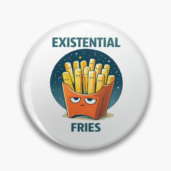 Item preview, Existential Fries – Funny Sad Food Illustration with Deadpan Humor designed and sold by Snackwear Apparel.