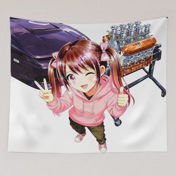 Item preview, JDM Mechanic Girl Pink-chan: 180SX with LSX 454R V8 Swap designed and sold by AKIHABARAMOTORS.