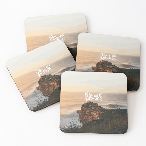 Item preview, Nazaré Sunset Waves Illustration | Ocean, Big Wave Surf, Coastal Evening, Surfing, Nazare designed and sold by QShore.