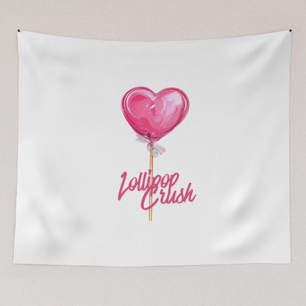 Item preview, Lollipop Crush Sweet Pink Heart Valentine's Candy Art designed and sold by Anastasiia Yurevych.