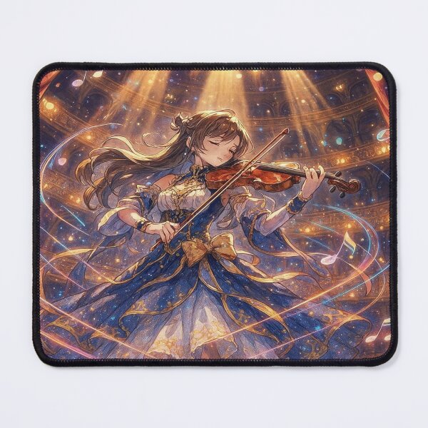 Item preview, Magical Violin Performance in Grand Theater – Elegant AI art with music, light & emotion designed and sold by FotoworldEdel.