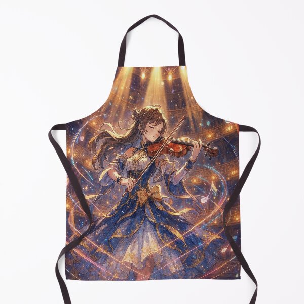 Item preview, Magical Violin Performance in Grand Theater – Elegant AI art with music, light & emotion designed and sold by FotoworldEdel.