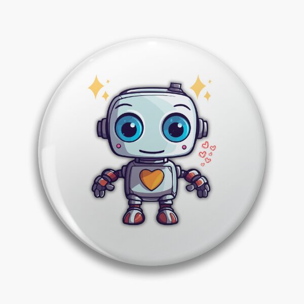 Item preview, Happy Robot – Cute Character Illustration designed and sold by wait4signal.
