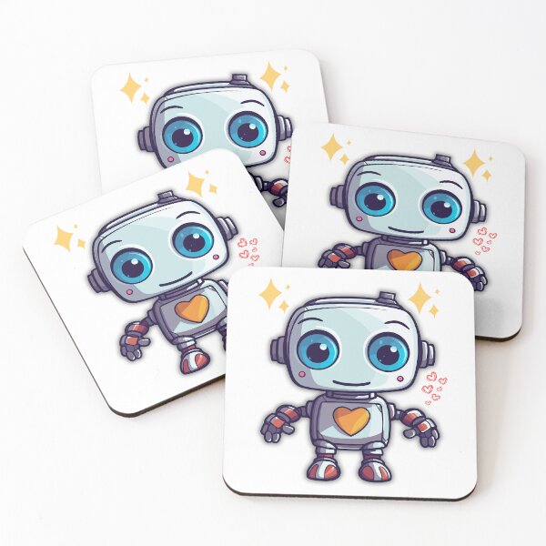 Item preview, Happy Robot – Cute Character Illustration designed and sold by wait4signal.