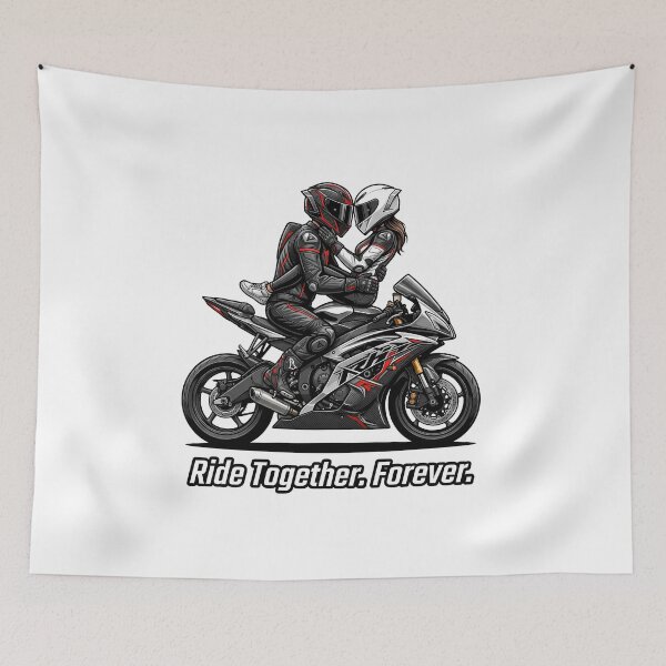 Item preview, Ride Together Forever – Romantic Motorcycle Artwork designed and sold by enzoade.