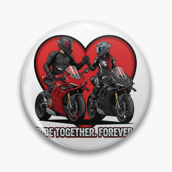 Item preview, Ride Together Forever – Biker Love Illustration designed and sold by enzoade.