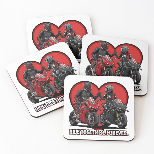 Item preview, Ride Together Forever – Biker Love Illustration designed and sold by enzoade.