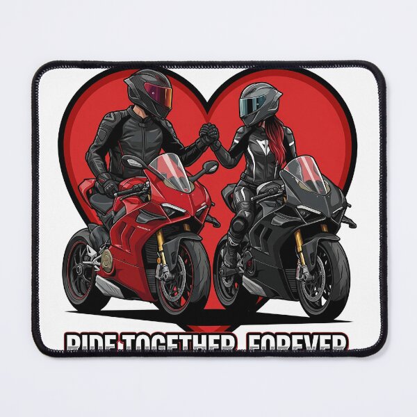 Item preview, Ride Together Forever – Biker Love Illustration designed and sold by enzoade.