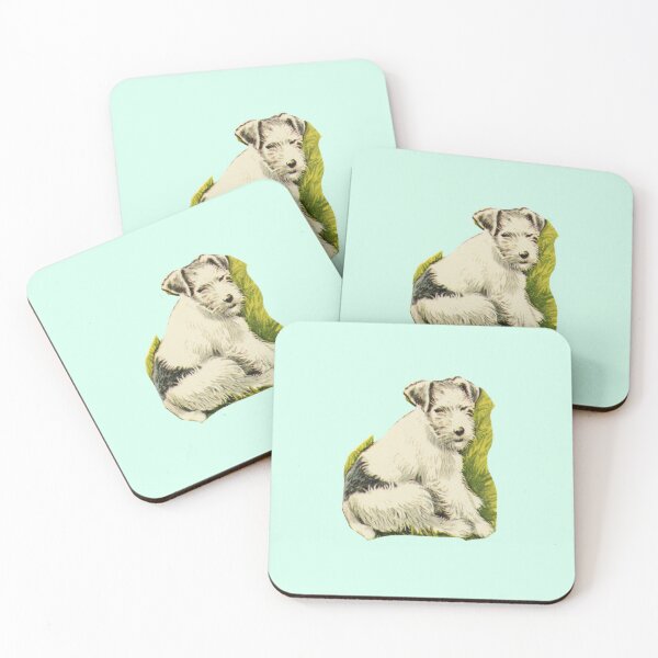 Item preview, Vintage White Airedale Dog 1960s Vintage Terrier designed and sold by The Sticker Bureau.