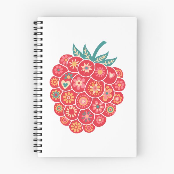 Item preview, Frambuesa con motivos decorativos – Arte popular escandinavo de heidiannemorris © designed and sold by FOLK ART FUSION by heidiannemorris.
