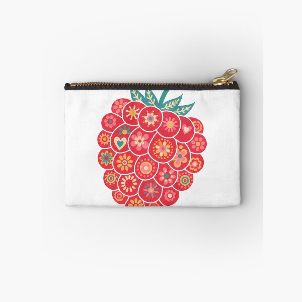 Item preview, Raspberry with Decorative Motifs – Scandinavian Folk Art by heidiannemorris © designed and sold by FOLK ART FUSION by heidiannemorris.