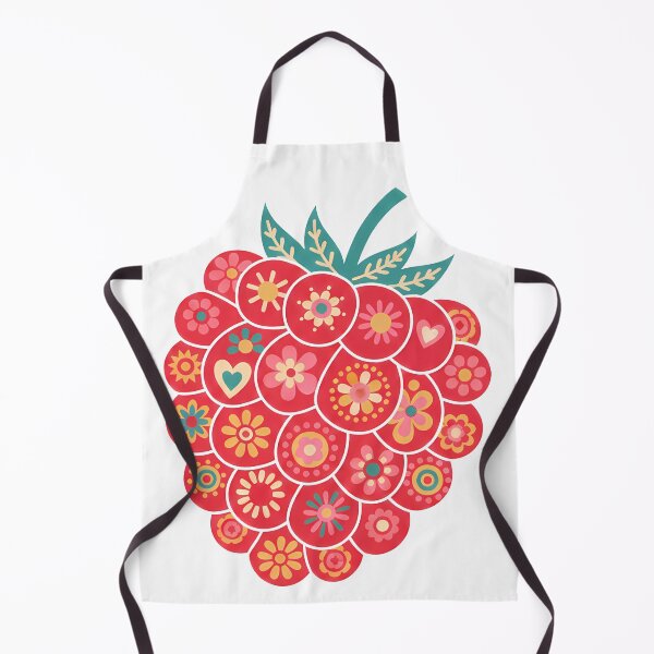 Item preview, Raspberry with Decorative Motifs – Scandinavian Folk Art by heidiannemorris © designed and sold by FOLK ART FUSION by heidiannemorris.