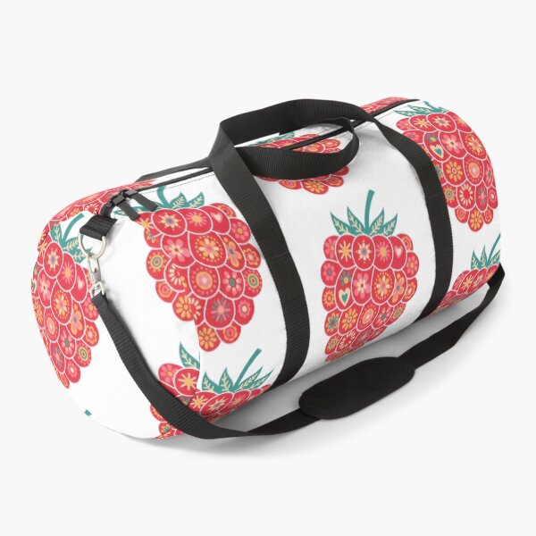 Item preview, Raspberry with Decorative Motifs – Scandinavian Folk Art by heidiannemorris © designed and sold by FOLK ART FUSION by heidiannemorris.