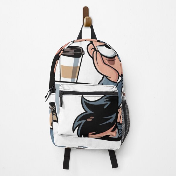Item preview, Overworked and Overthinking – Tired Cartoon Character at Laptop designed and sold by Dospart.