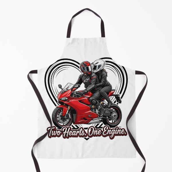 Item preview, Two Hearts One Engine – Valentine Motorcycle Art designed and sold by enzoade.