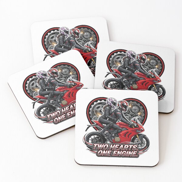 Item preview, Two Hearts One Engine – Couple Riding Into Love designed and sold by enzoade.