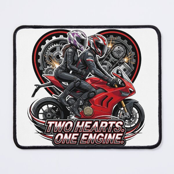 Item preview, Two Hearts One Engine – Couple Riding Into Love designed and sold by enzoade.