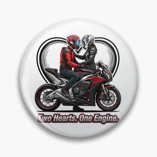 Item preview, Two Hearts One Engine – Biker Romance Graphic designed and sold by enzoade.