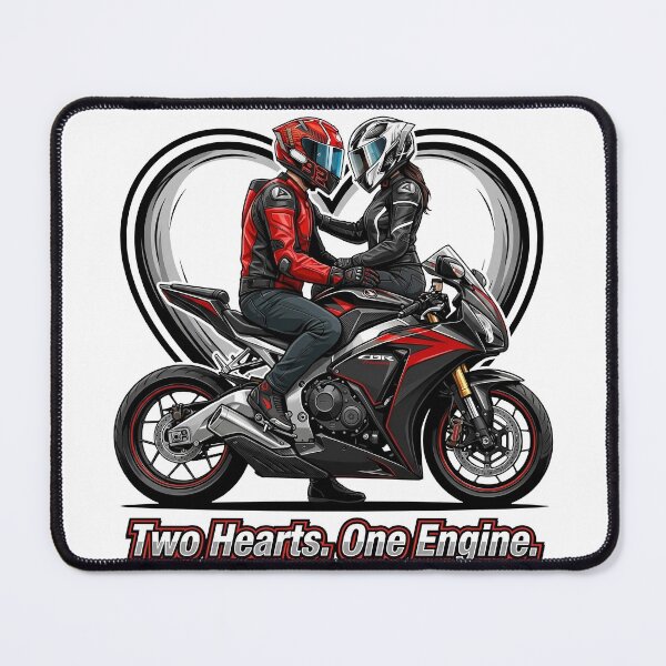 Item preview, Two Hearts One Engine – Biker Romance Graphic designed and sold by enzoade.