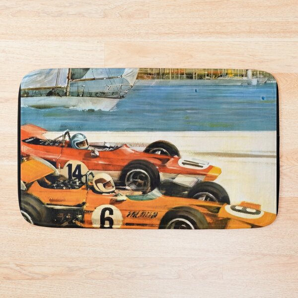 Item preview, Vintage Race Cars Sailboat Harbor Sports Poster : Classic Motorsport Artwork designed and sold by artofuniverse.