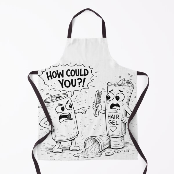 Item preview, "How Could You?!” – Dramatic Soda Can vs Hair Gel Cartoon designed and sold by ComedyInkFactor.