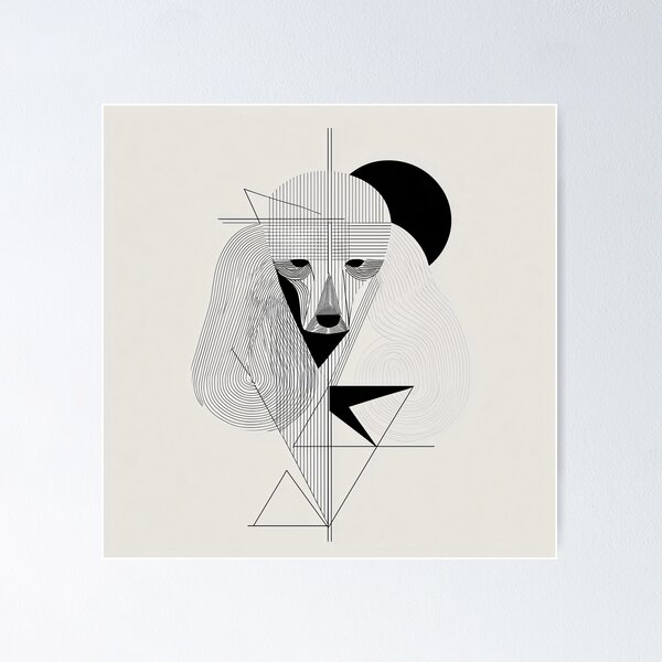Item preview, Geometric poodle Abstraction designed and sold by lautir.