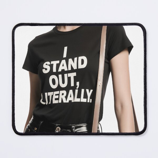 Item preview, Young adult in black tee with bold slogan against solid black backdrop designed and sold by Creative88Art.