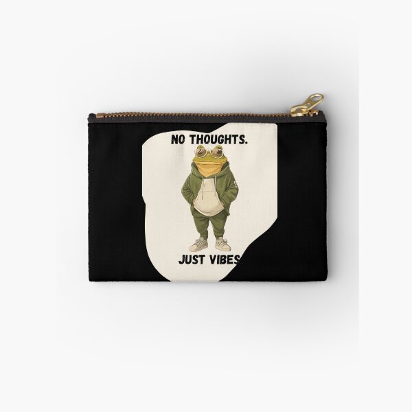 Item preview, Cool Frog Meme – No Thoughts Just Vibes Cartoon Frog Aesthetic designed and sold by MiraLumeStudio.