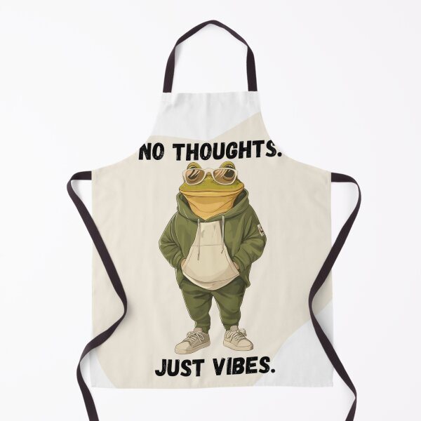 Item preview, Cool Frog Meme – No Thoughts Just Vibes Cartoon Frog Aesthetic designed and sold by MiraLumeStudio.