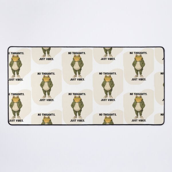 Item preview, Cool Frog Meme – No Thoughts Just Vibes Cartoon Frog Aesthetic designed and sold by MiraLumeStudio.